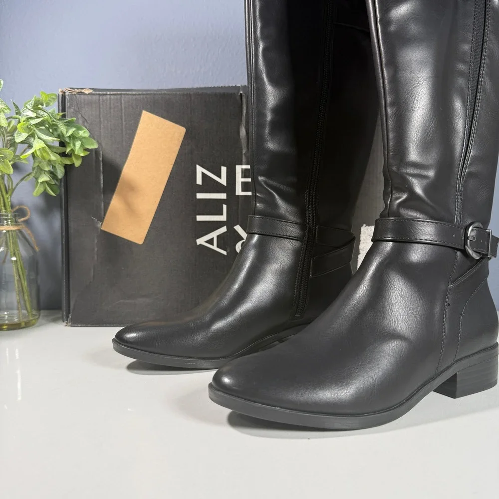 Naturalizer Sahara Black‎ Knee High Riding Boots Women's Size 6M